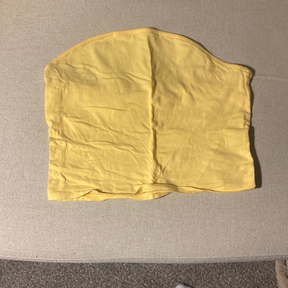 Yellow Strapless/Tube Top